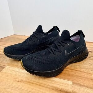 Nike Epic React Flyknit Black Pink Running Shoes AR3772-001 Mens 9